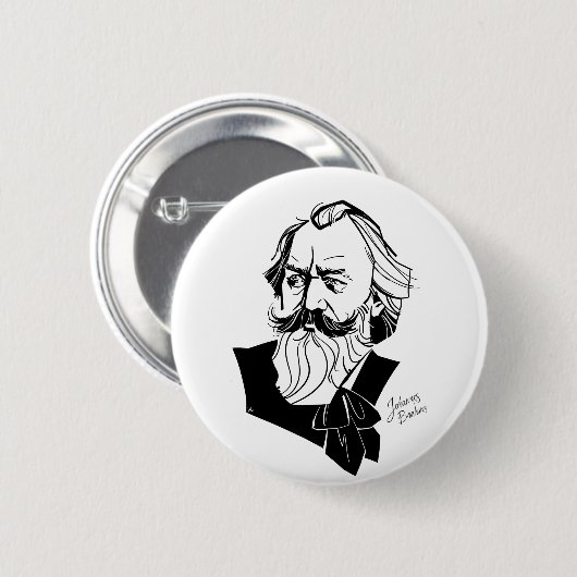 Johannes Brahms Button (Vorne & Hinten)