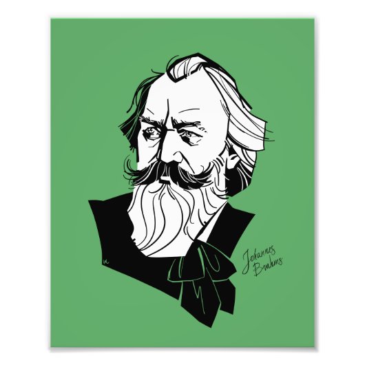 Johannes Brahms Fotodruck (Vorne)