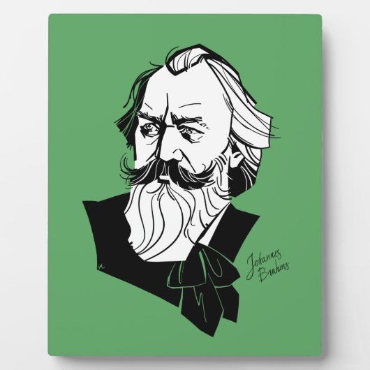 Johannes Brahms Fotoplatte (Vorderseite)