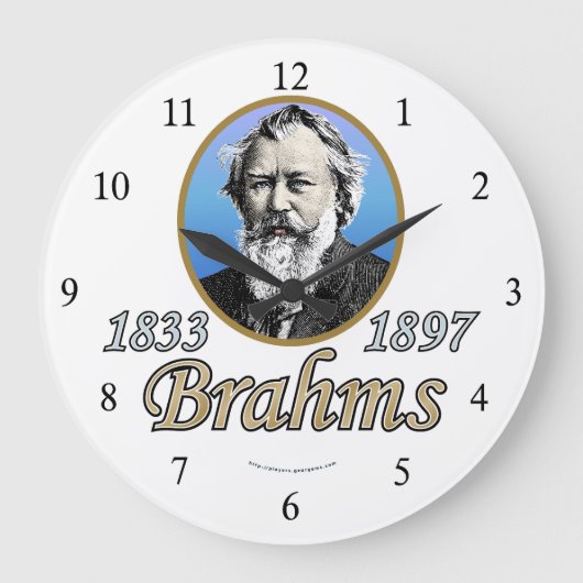 Johannes Brahms Große Wanduhr (Vorderseite)