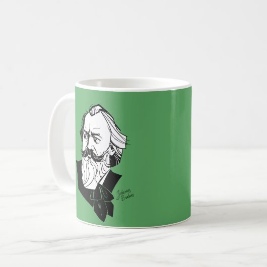 Johannes Brahms Kaffeetasse (Vorderseite Links)