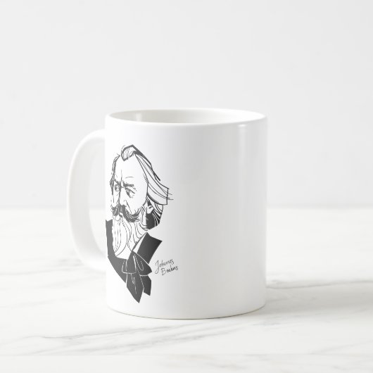 Johannes Brahms Kaffeetasse (Vorderseite Links)