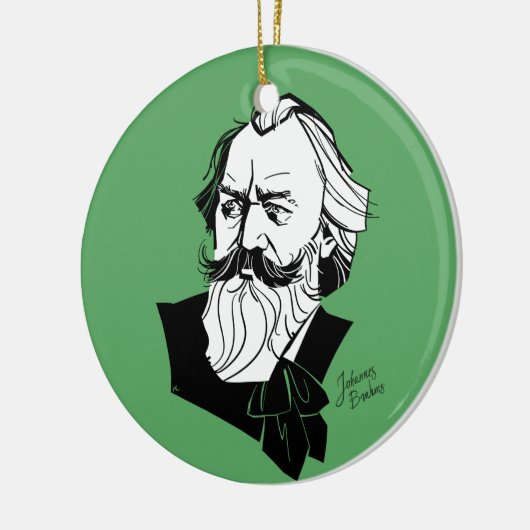Johannes Brahms Keramik Ornament (Links)