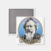 Johannes Brahms Magnet (Vorderseite/Rückseite)
