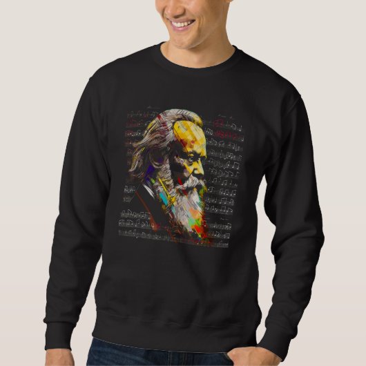 Johannes Brahms Music Composer Piano Sweatshirt (Vorderseite)