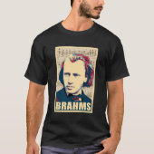 Johannes Brahms Musical Notes T-Shirt (Vorderseite)