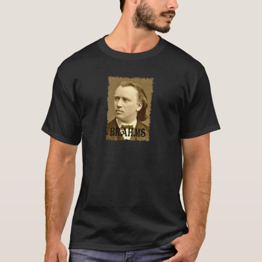 Johannes Brahms - Portrait - Altes Gold - ZZ T-Shirt (Vorderseite)