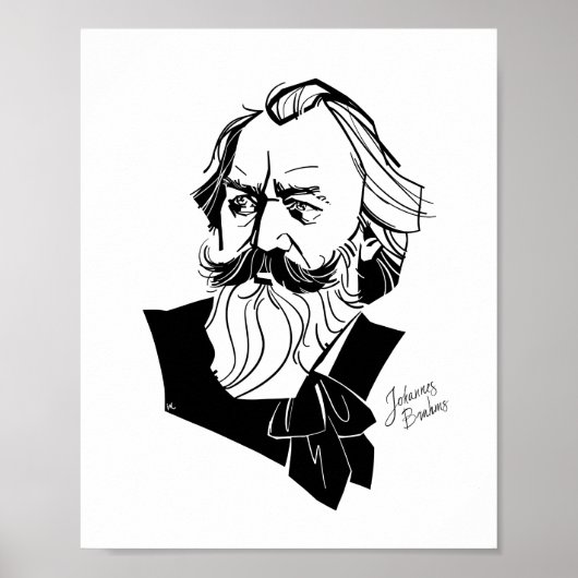 Johannes Brahms Poster (Vorne)