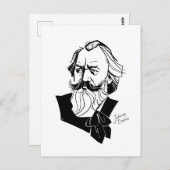 Johannes Brahms Postkarte (Vorne/Hinten)