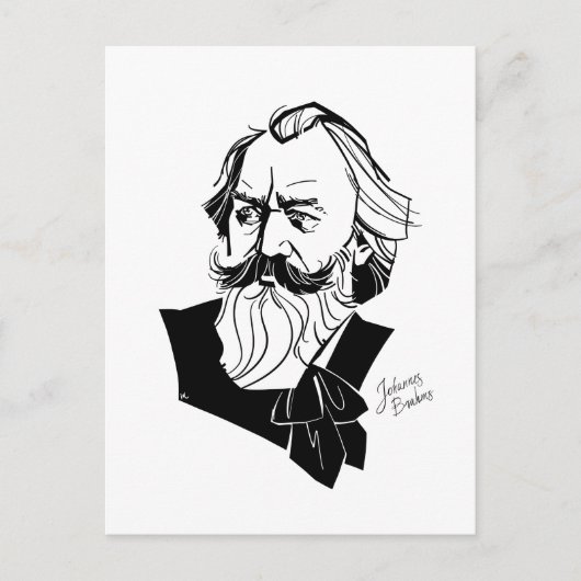 Johannes Brahms Postkarte (Vorderseite)
