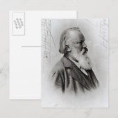 Johannes Brahms Postkarte (Vorne/Hinten)