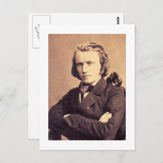 Johannes Brahms Postkarte (Vorne/Hinten)