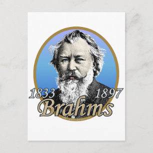 Johannes Brahms Postkarte