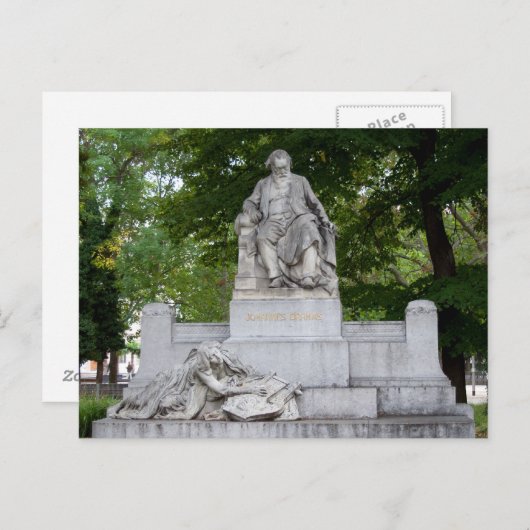 Johannes Brahms Postkarte (Vorne/Hinten)