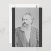 Johannes Brahms Postkarte (Vorne/Hinten)