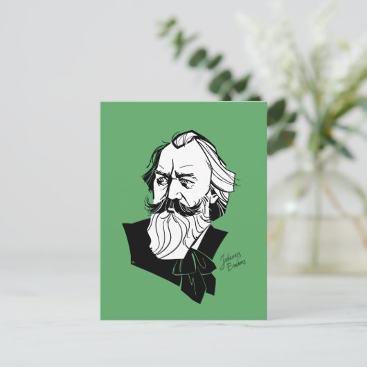 Johannes Brahms Postkarte (Stehend Vorderseite)