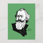 Johannes Brahms Postkarte (Vorderseite)