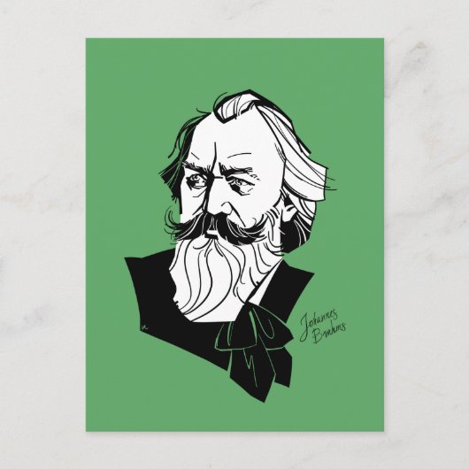 Johannes Brahms Postkarte (Vorderseite)