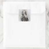 Johannes Brahms Quadratischer Aufkleber (Tasche)