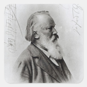 Johannes Brahms Quadratischer Aufkleber