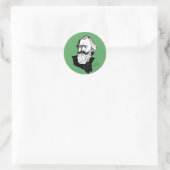 Johannes Brahms Runder Aufkleber (Tasche)