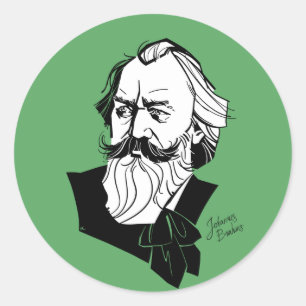 Johannes Brahms Runder Aufkleber