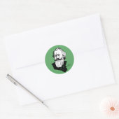 Johannes Brahms Runder Aufkleber (Umschlag)