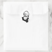 Johannes Brahms Runder Aufkleber (Tasche)