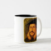 Johannes Calvin Klassiker-Tasse Zweifarbige Tasse (VorderseiteRechts)