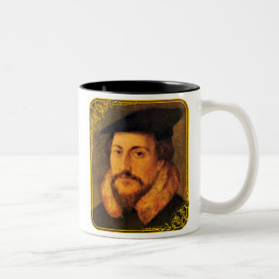 Johannes Calvin Klassiker-Tasse Zweifarbige Tasse