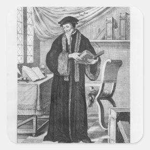 Johannes Calvin Quadratischer Aufkleber