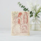 Johannes Cassian schreibt und mönche anbieten Postkarte (Stehend Vorderseite)