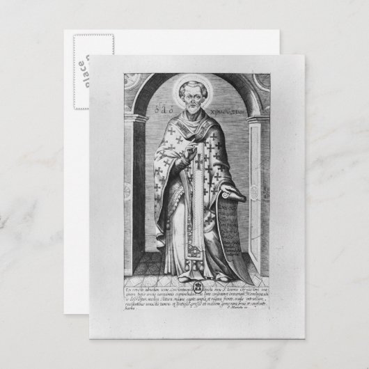 Johannes Chrysostome, 17. Jahrhundert Postkarte (Vorne/Hinten)