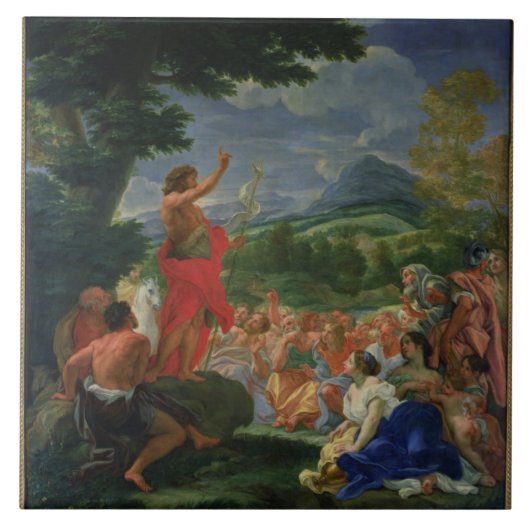 Johannes das Baptist-Predigen, gemalt vor 169 Fliese (Vorderseite)