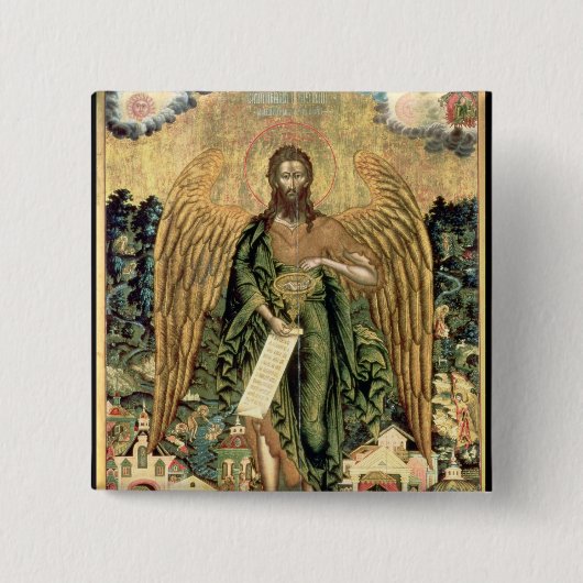 Johannes der Baptist, Engel der Wildnis Button (Vorderseite)