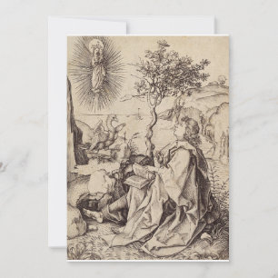 Johannes der Evangelist auf Patmos Dankeskarte