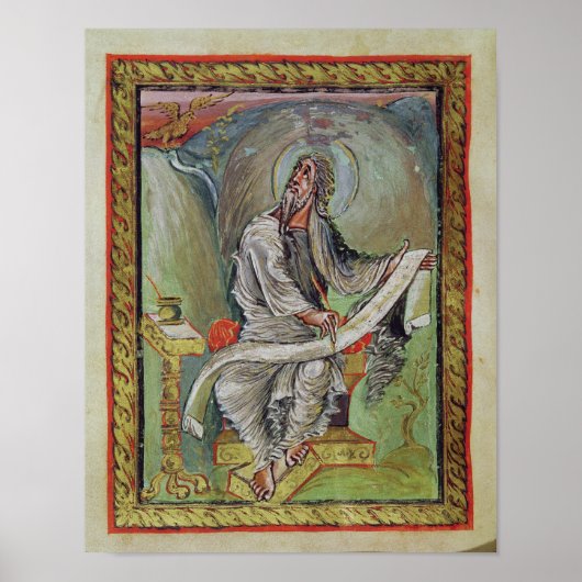Johannes der Evangelist, aus den Ebbo-Evangelien Poster (Vorne)