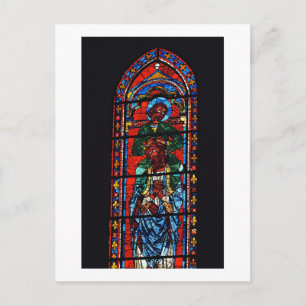 Johannes der Evangelist, der auf den Schultern von Postkarte