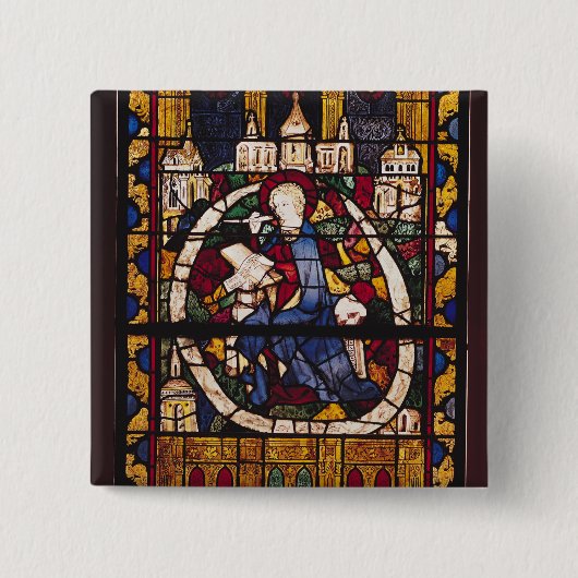 Johannes der Evangelist, der die Apokalypse Button (Vorderseite)
