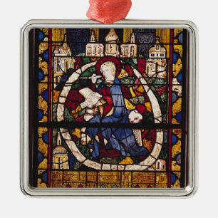 Johannes der Evangelist, der die Apokalypse Silbernes Ornament