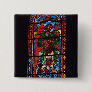 Johannes der Evangelist, der die Schultern von Ez Button