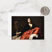 Johannes der Evangelist, Kunstmalerei Mitteilungskarte (Vorderseite/Rückseite Beispiel)