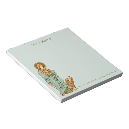 Johannes der Evangelist (RLS 07) 5,5"x6" Notizblock (angewinkelt)