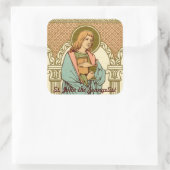 Johannes der Evangelist (RLS 07) Quadratischer Aufkleber (Tasche)