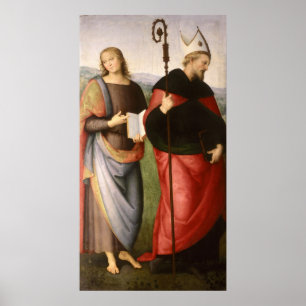 Johannes der Evangelist und Augustinus Poster