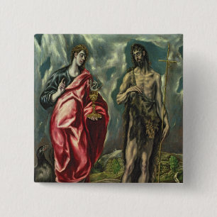 Johannes der Evangelist und Johannes der Baptist Button