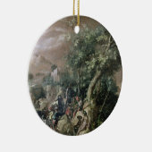 Johannes der predigende Baptist (Öl auf Leinwand) Keramikornament (Rechts)