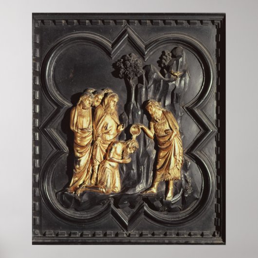 Johannes der Täufer im Fluss Poster (Vorne)