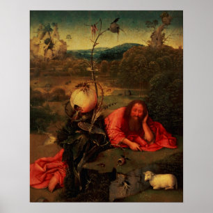 Johannes der Täufer in Meditation Poster