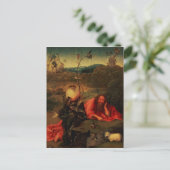 Johannes der Täufer in Meditation Postkarte (Stehend Vorderseite)